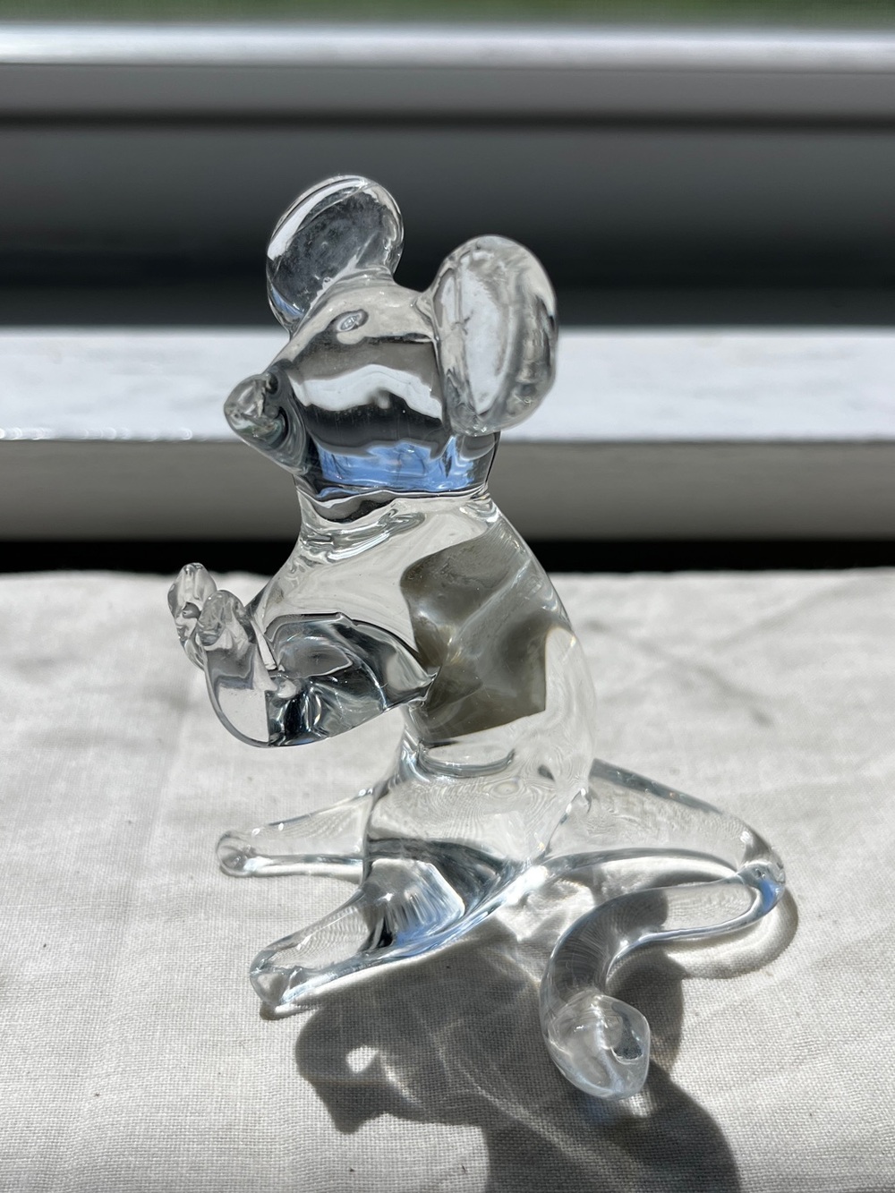 Pilgrim Clear Glass Mouse Figurine